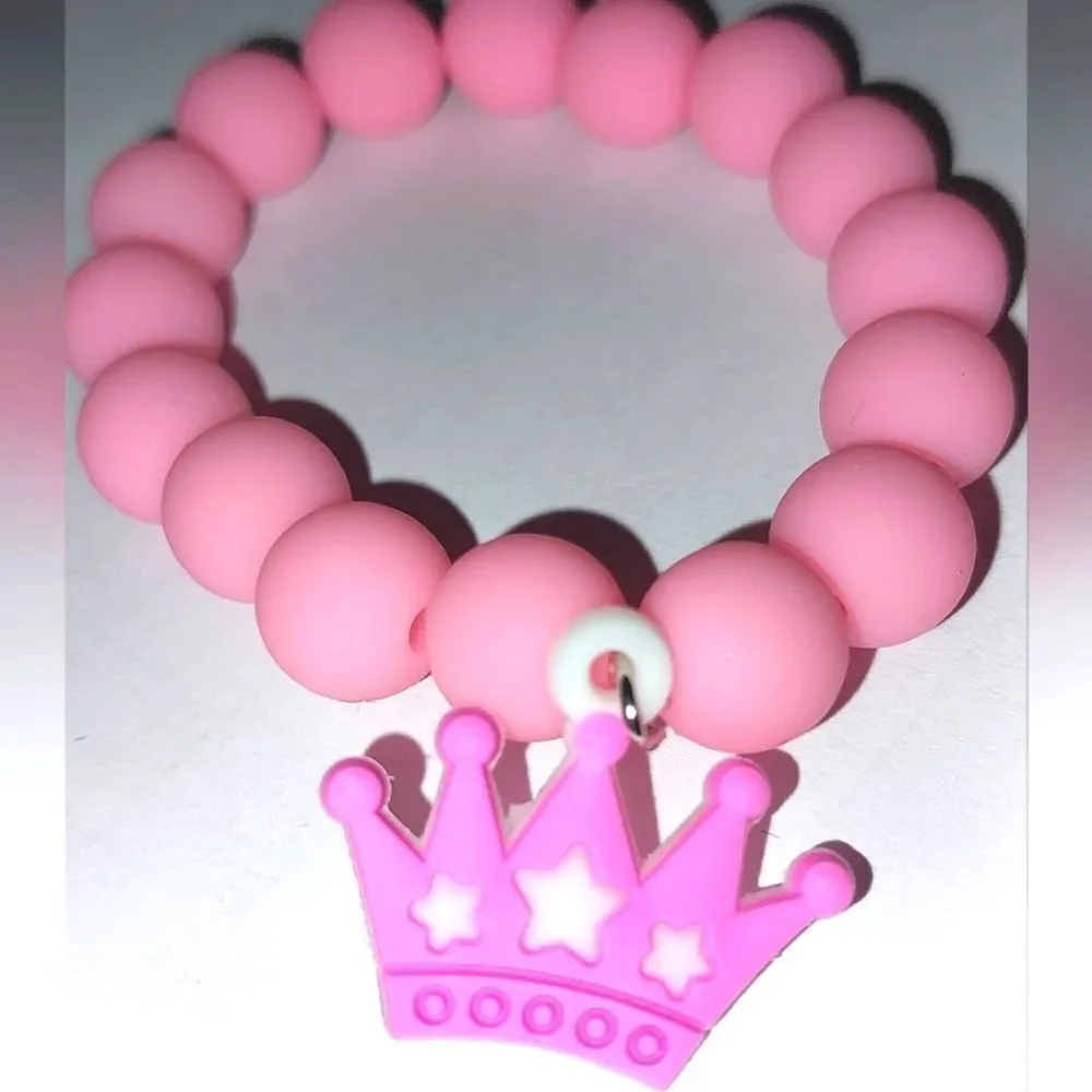Pink Super Cute Hirls Beaded Bracelet - Picture 5 of 5